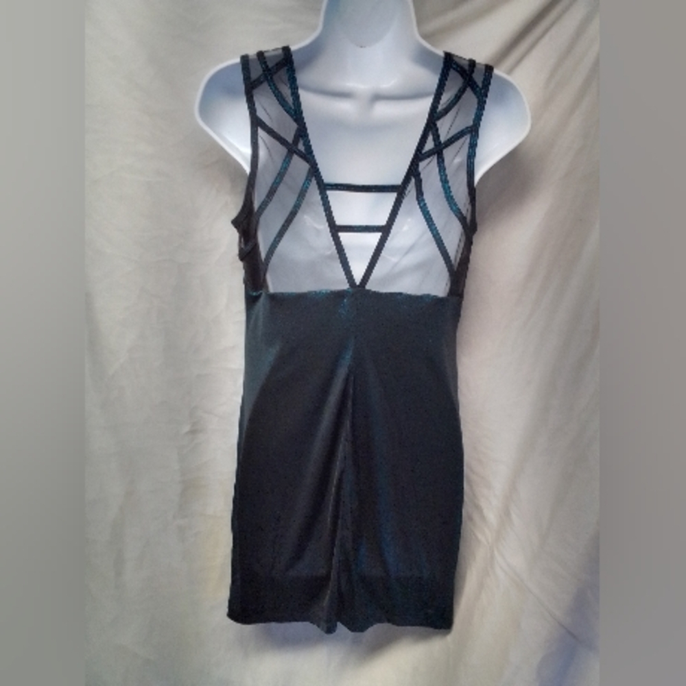 Ruby Rox Blue Slip Mini Dress Spaghetti Strap Cocktail - Picture 3 of 3